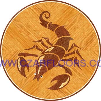 Flooring inlay: Scorpio Wood Medallion